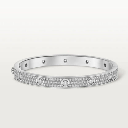 LOVE bracelet, classic model, white gold, diamonds